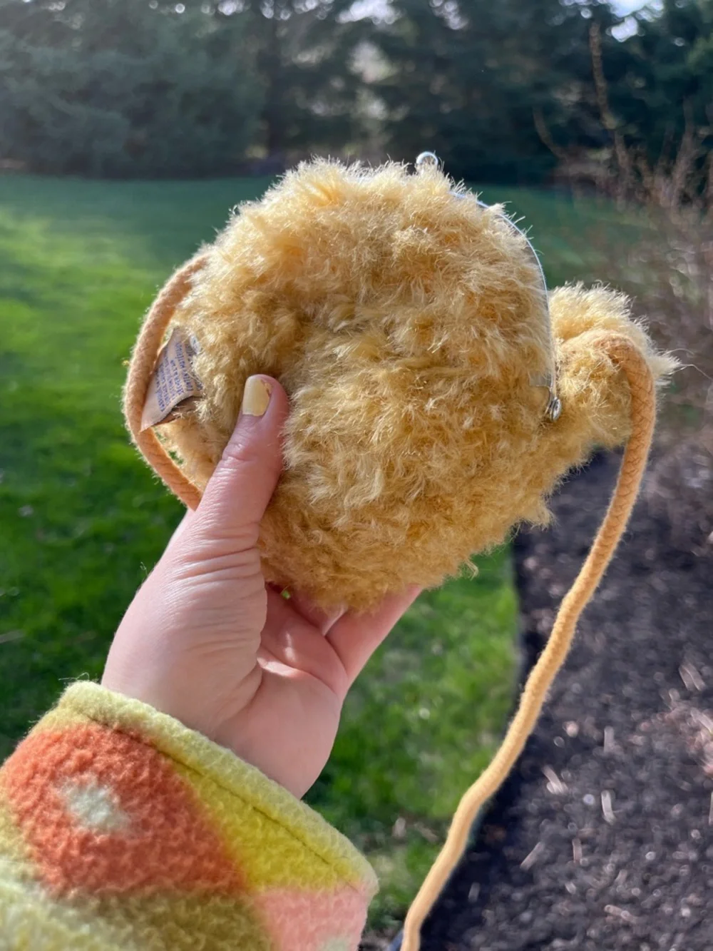Vintage 90s Gund Teddy Bag Teddy bear plush stuffed animal crossbody purse bag - Picture 2 of 12